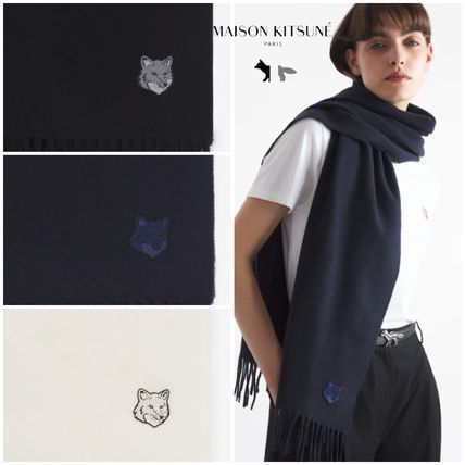 MAISON KITSUNE メゾンキツネ マフラー FOX HEAD PATCH SCARF