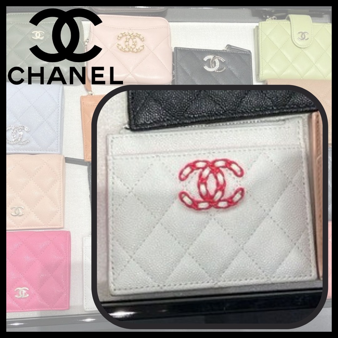 【CHANEL】キュートなロゴ♪ジップ カードケース
