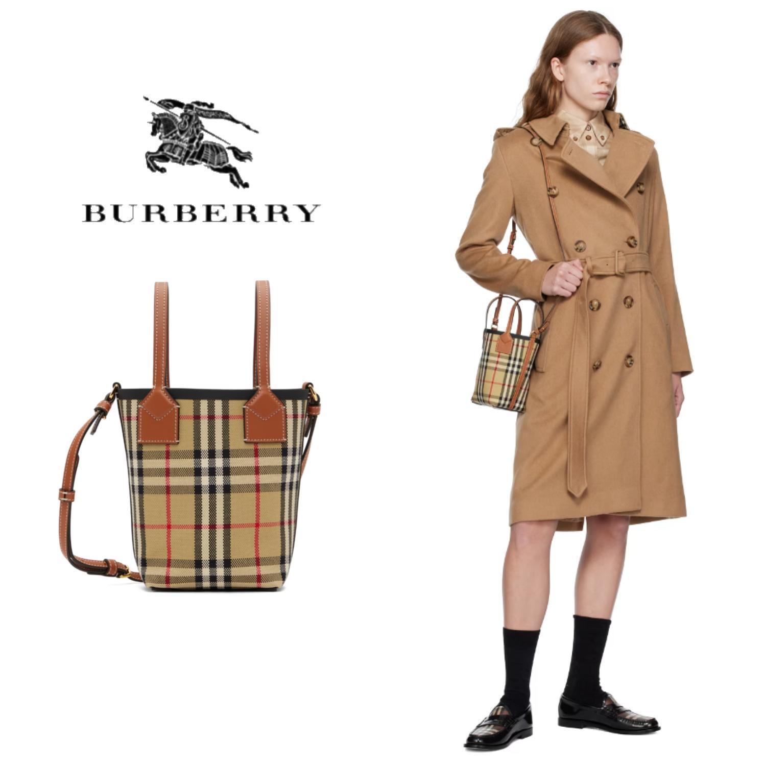 おすすめ☆人気【Burberry】 ベージュ ミニ London トートバッグ