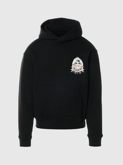 送料関税込み【AMIRI】CHERUB PALM HOODIE in BLACK