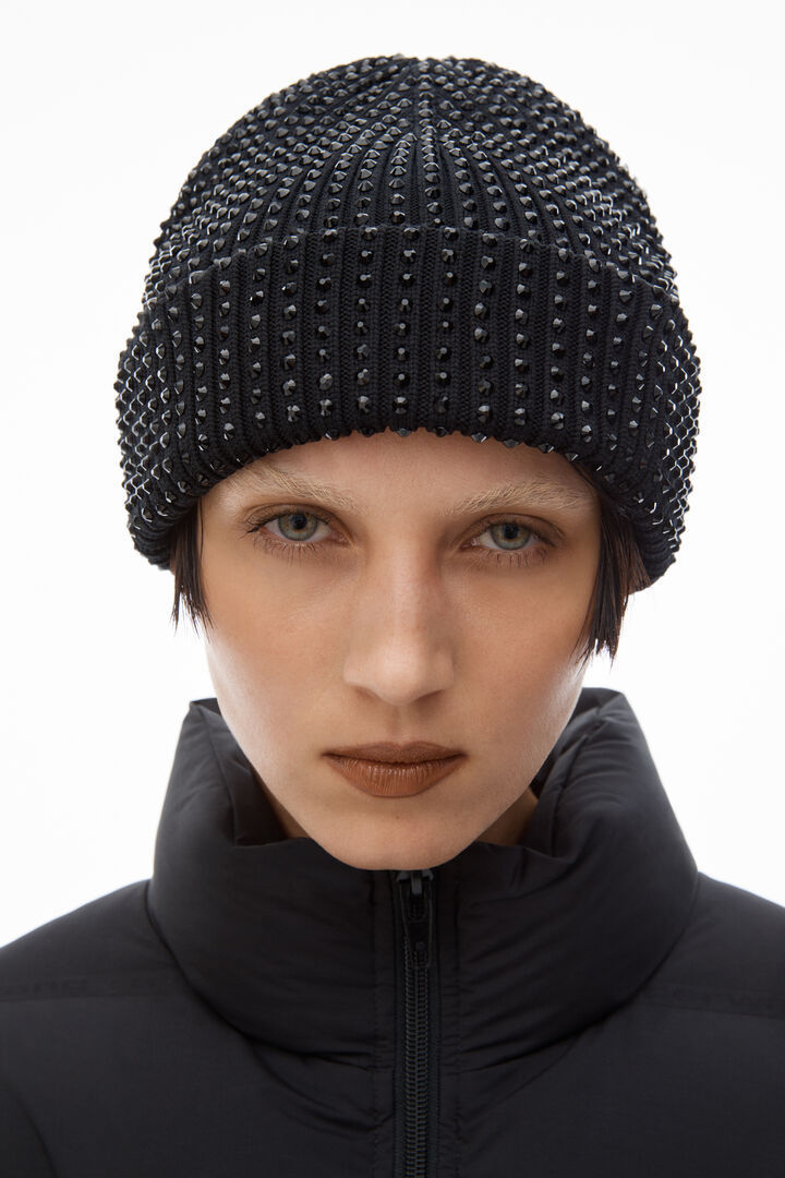 アレキサンダーワン☆crystal hotfix logo beanie☆