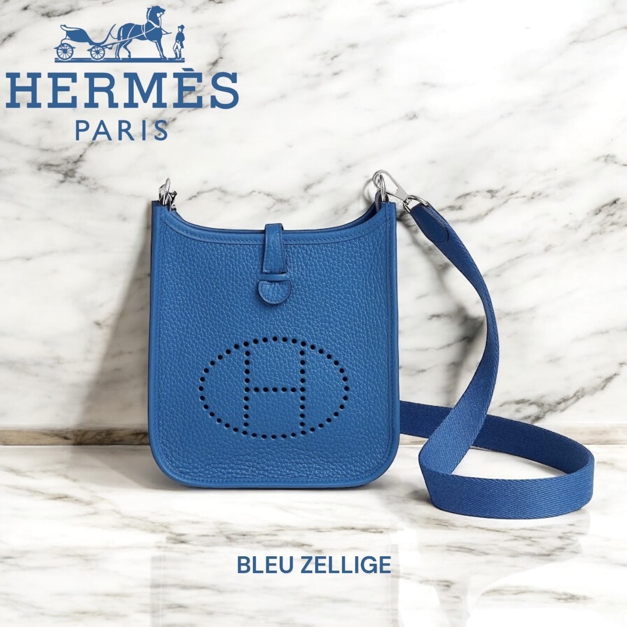 ★正規店購入 HERMES エヴリン アマゾーヌ TPM ブルーゼリージュ