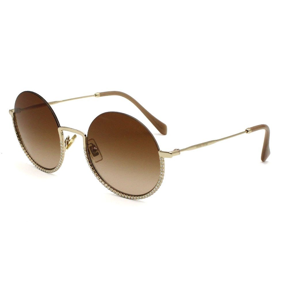 MIU MIU サングラス MU69US ZVN1Z1 52 ノーズパッド ゴールド