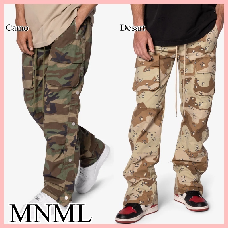 MNML スナップ フロント カーゴパンツ Camo Desart 送料込み