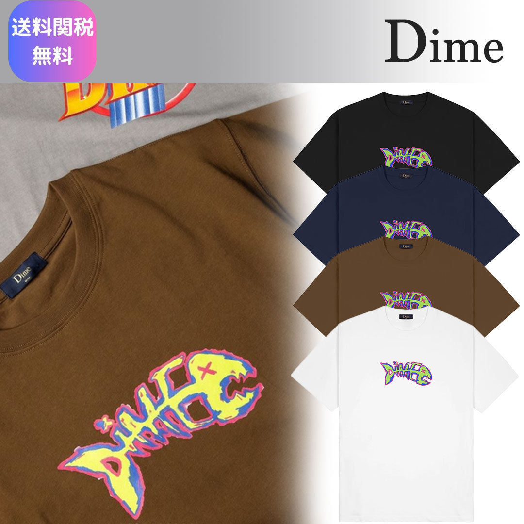 関税込◆洗練されたデザイン◆Dime フィッシュ ボーンズ Tシャツ