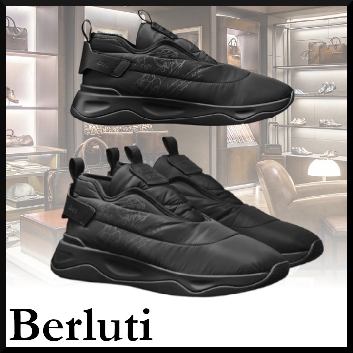 【BERLUTI】シャドースクリット ナイロン＆レザー スニーカー