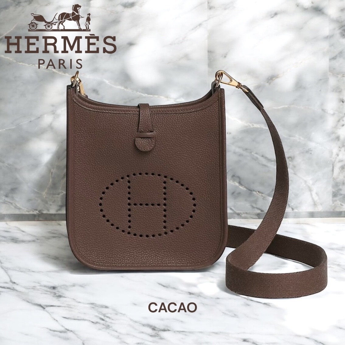 ★正規店購入 HERMES エヴリン アマゾーヌ TPM カカオ