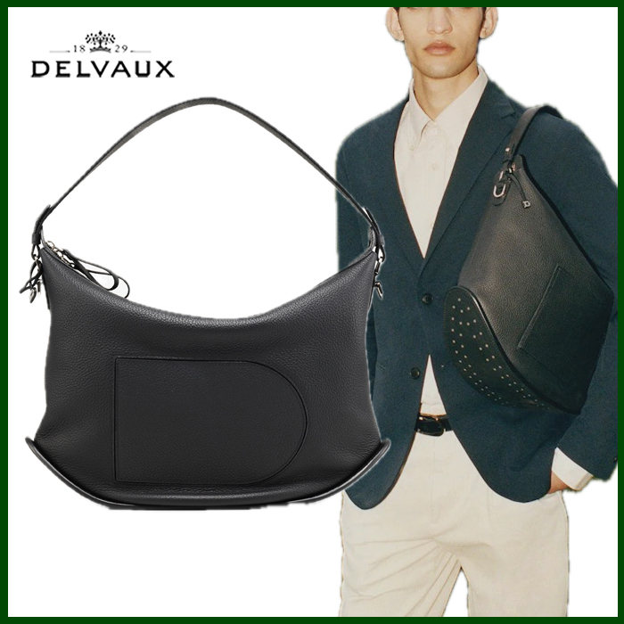 DELVAUX《Pin Swing XL》Taurillon Soft ブラック DHL 直営店