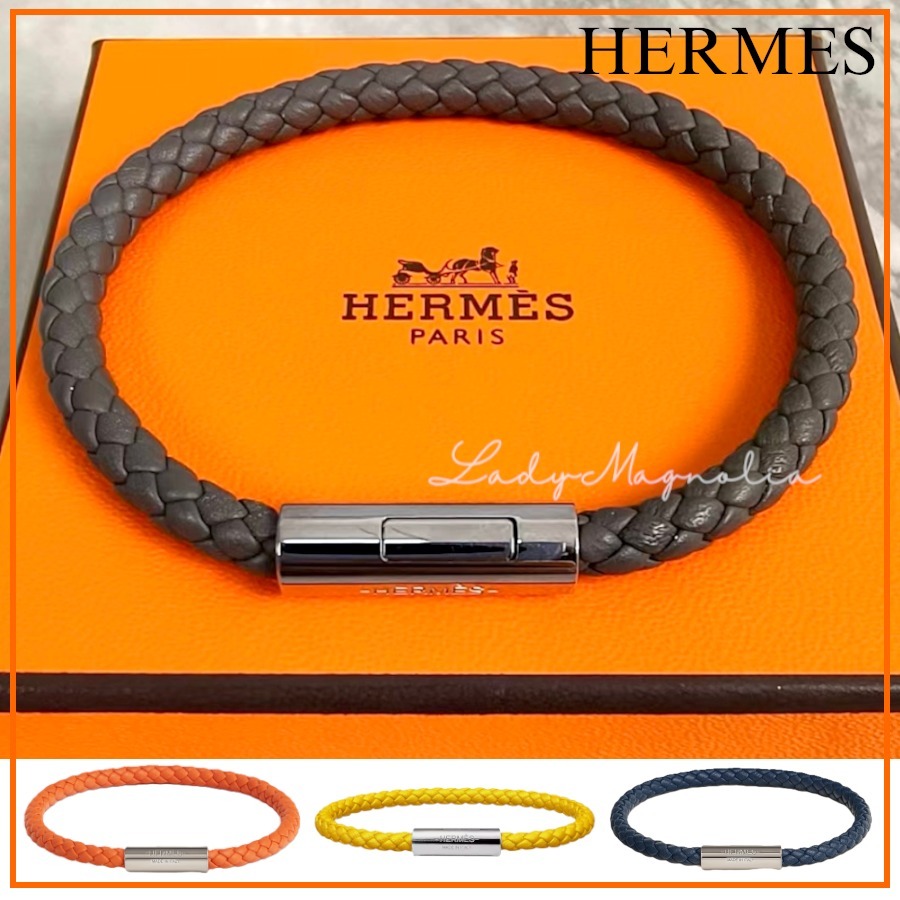 【HERMES】ゴリアテ レザー ブレスレット ★ お洒落を格上げ