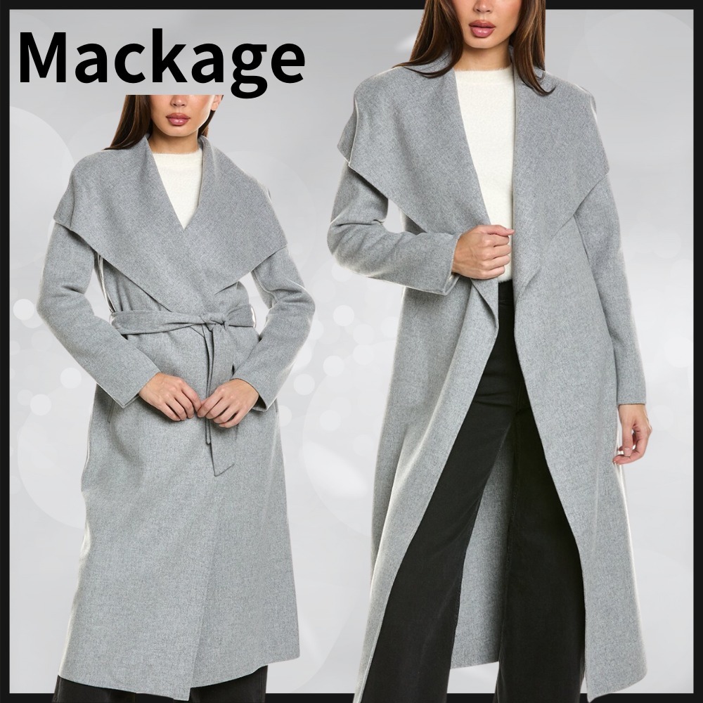 【関税込み】Mackage 上質★Maicn Leather-Trim ウールコート
