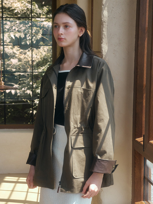 [ANEDIT]24AW☆U Elodie Hunting Jacket_Khaki★韓国流行