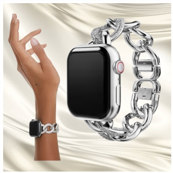 SWAROVSKI キラキラ輝くApple Watch用 チェーンストラップ