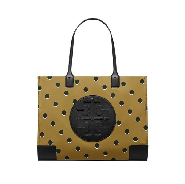 即発 TORY BURCH ELLA TOTE BAG 145610 TAUPE LOOP DOT