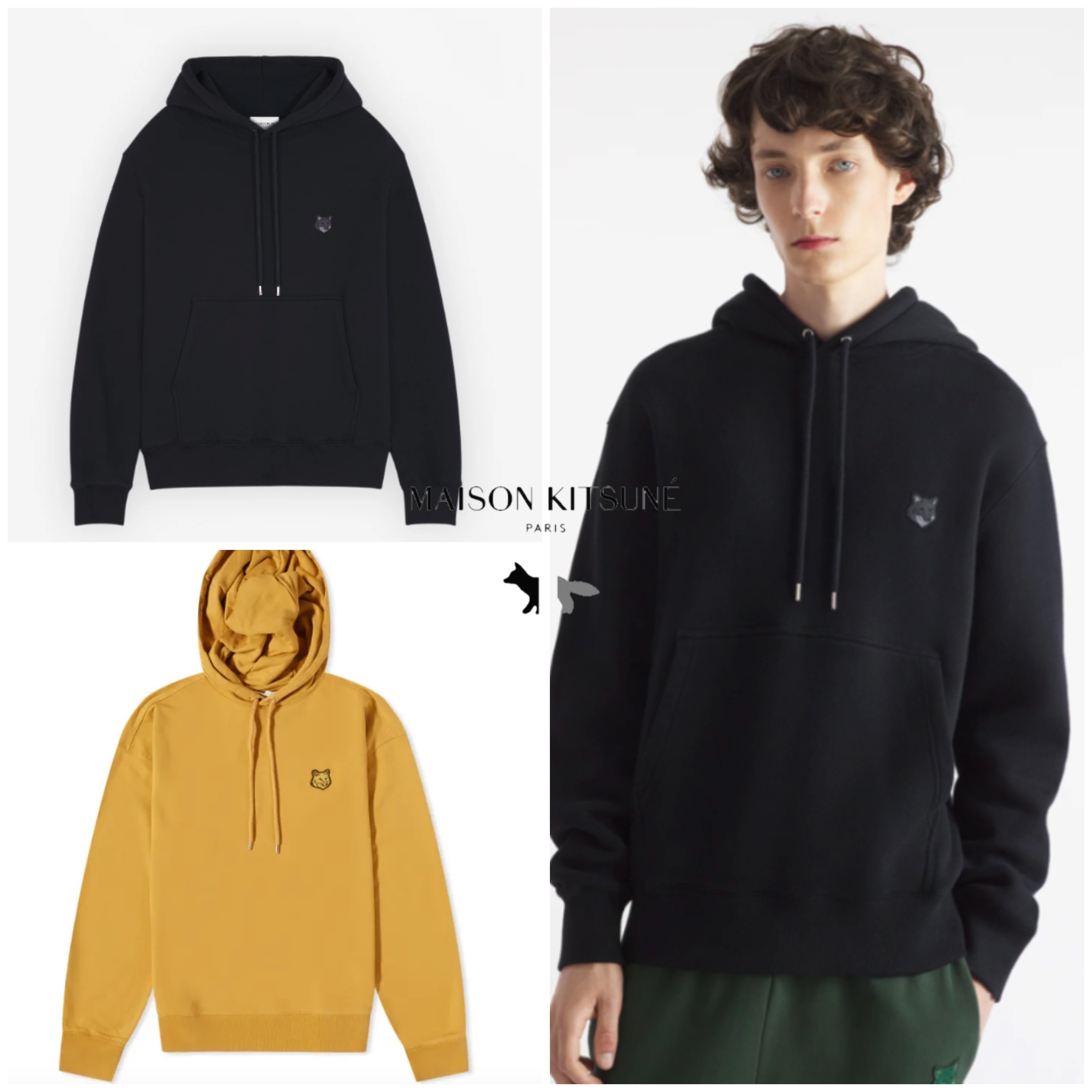 数量限定！MAISON KITSUNE ロゴ スウェットパーカー フーディ