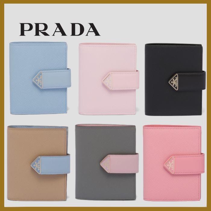 *PRADA* サフィアーノタブ 折り財布 バイカラー*5Colors選べる