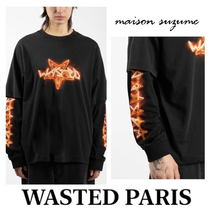 【WASTED PARIS】Age Surt☆バーニングスター重ね着風ロンT