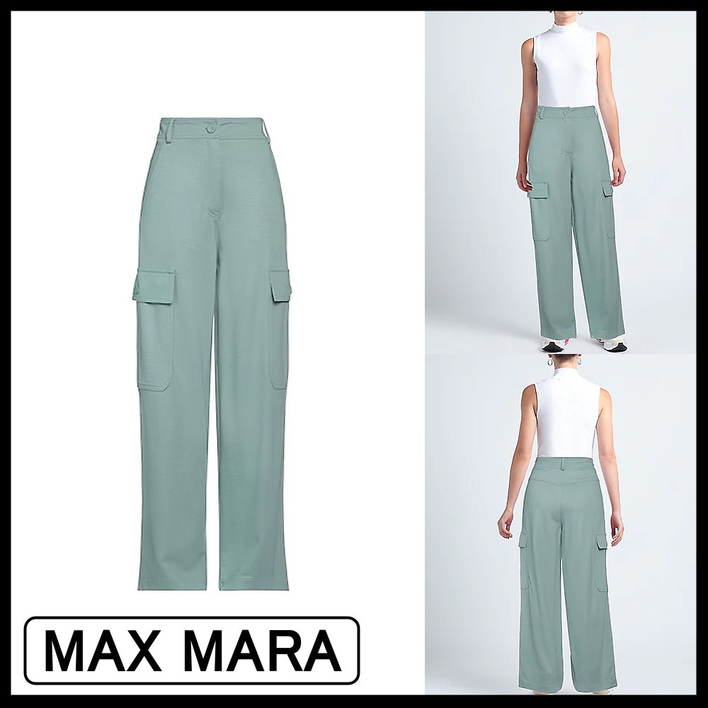 【MAX MARA】パンツ グレー, セージグリーン