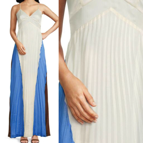 ☆BCBG MAXAZRIA プリーツマキシ丈カクテルワンピース☆