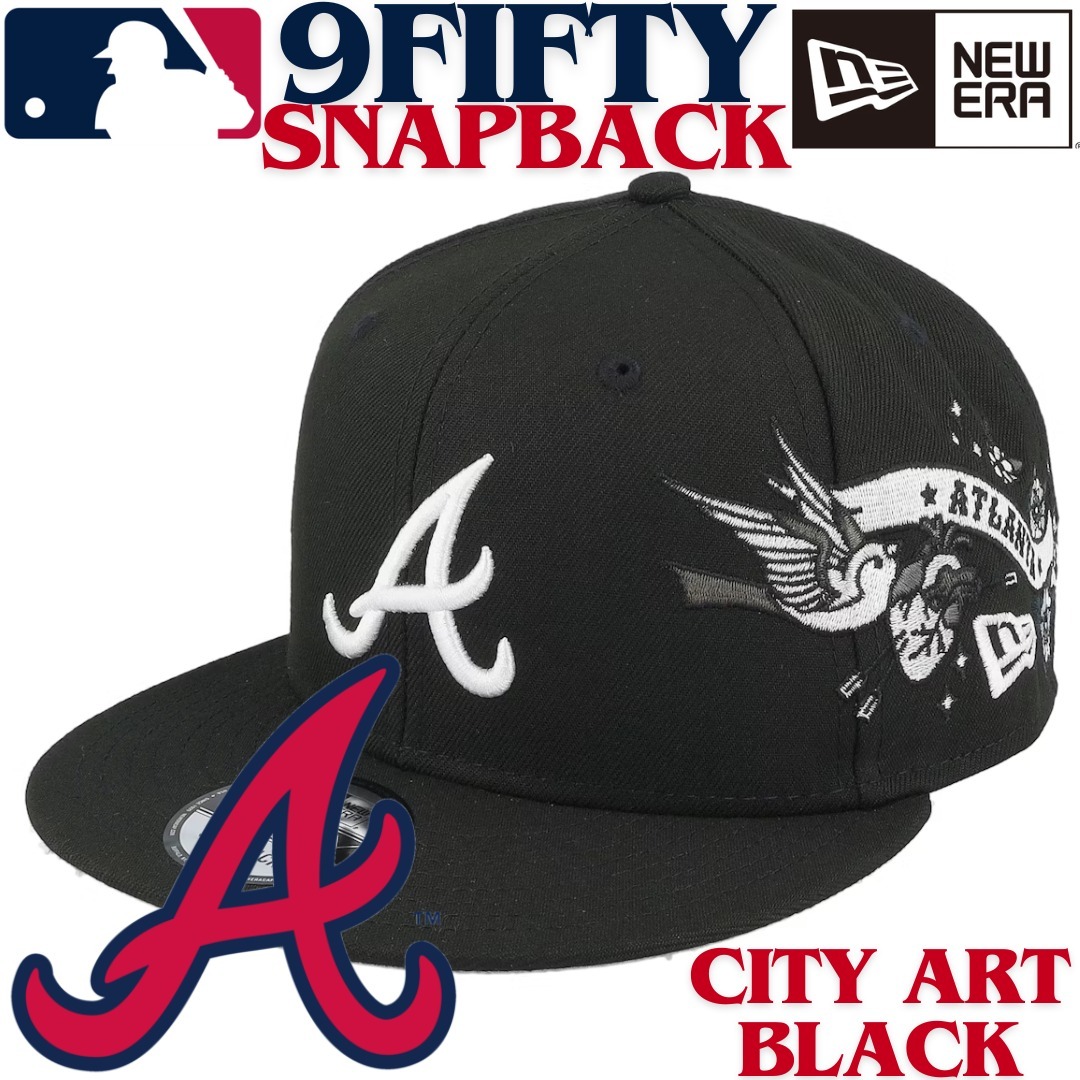 【海外限定】New Era 9FIFTY Atlanta Braves City Art Black