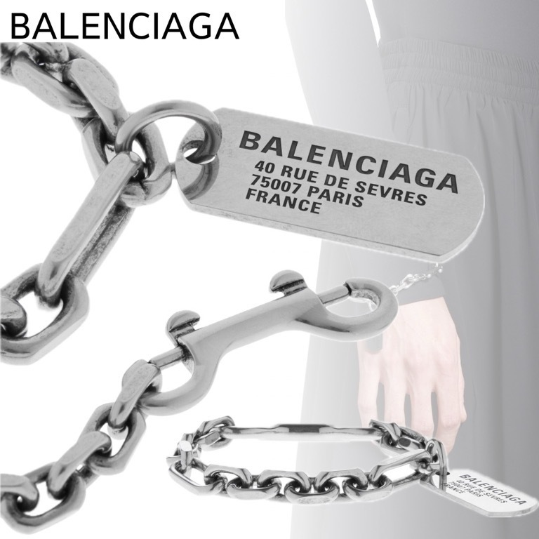 すぐ届く*BALENCIAGA*バレンシアガ*TAGS カラビナ ブレスレット