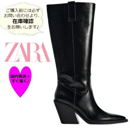 ブラック（黒）系 ZARA(ザラ) ロングブーツ(レディース) - 海外