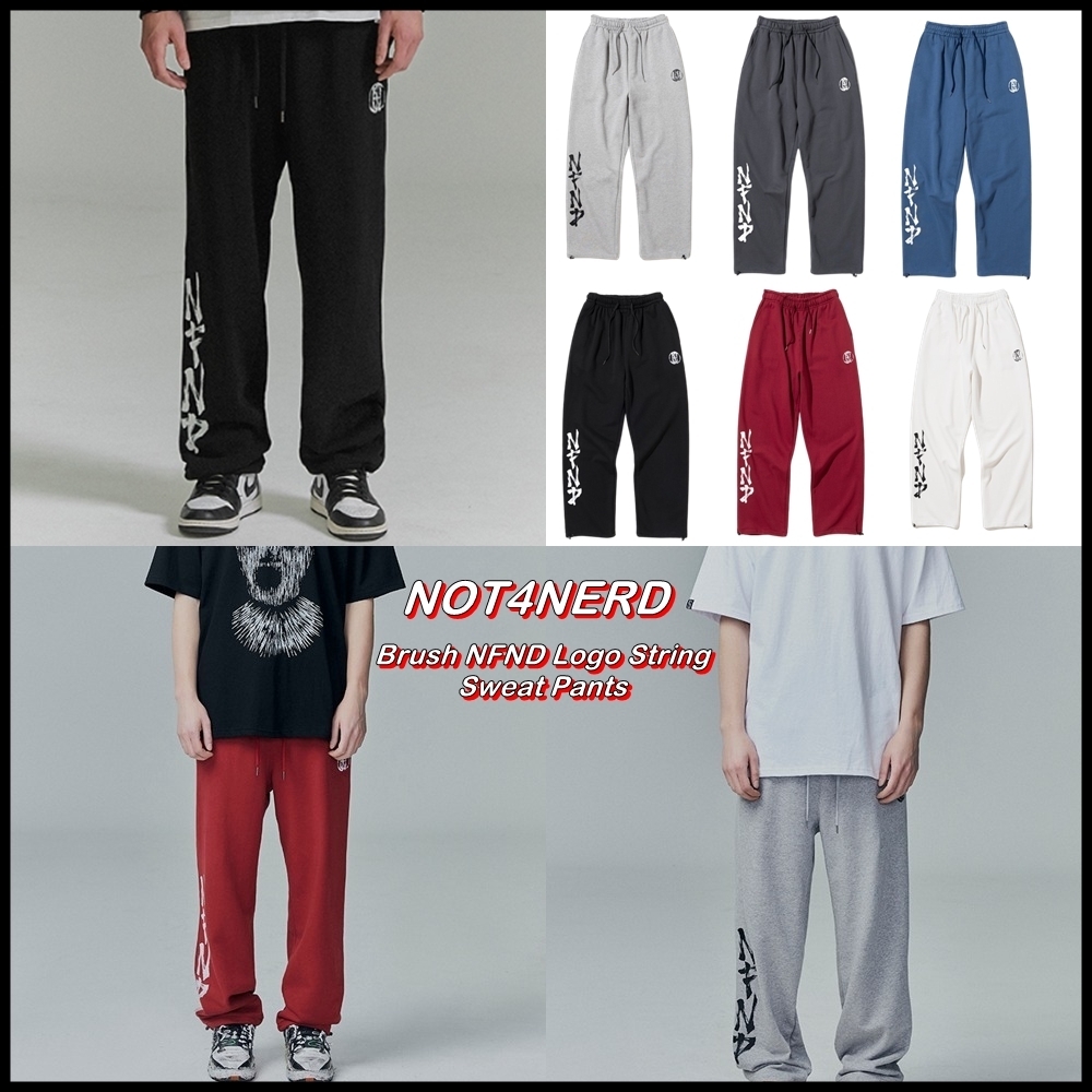 ★大人気★[NOT4NERD] Brush NFND Logo String Sweat Pants