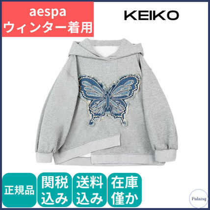 驚きの値段で aespa (パーカー Hoodie Loose Butterfly ウィンター】KEIKO トップス