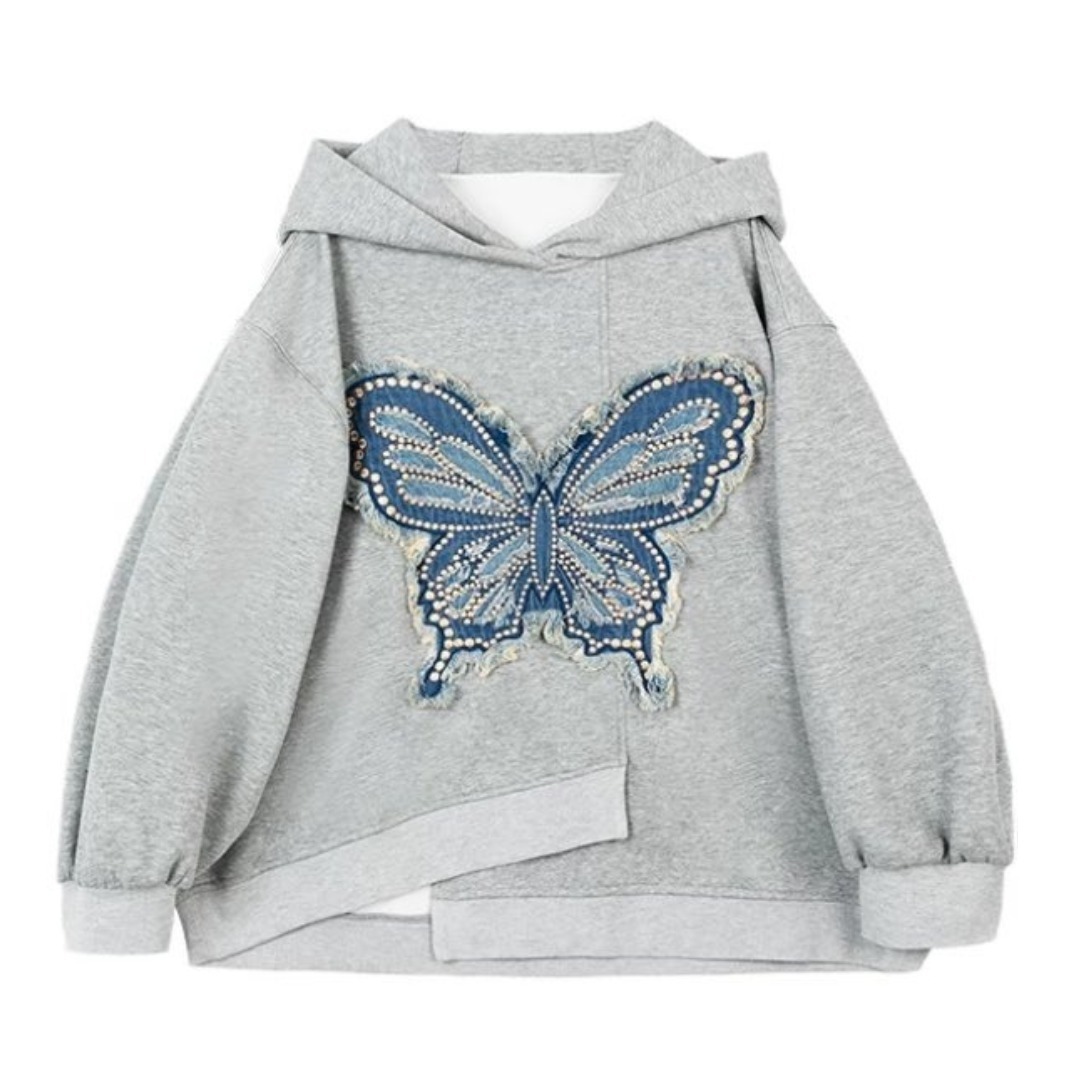aespa ウィンター】KEIKO Butterfly Loose Hoodie (パーカー