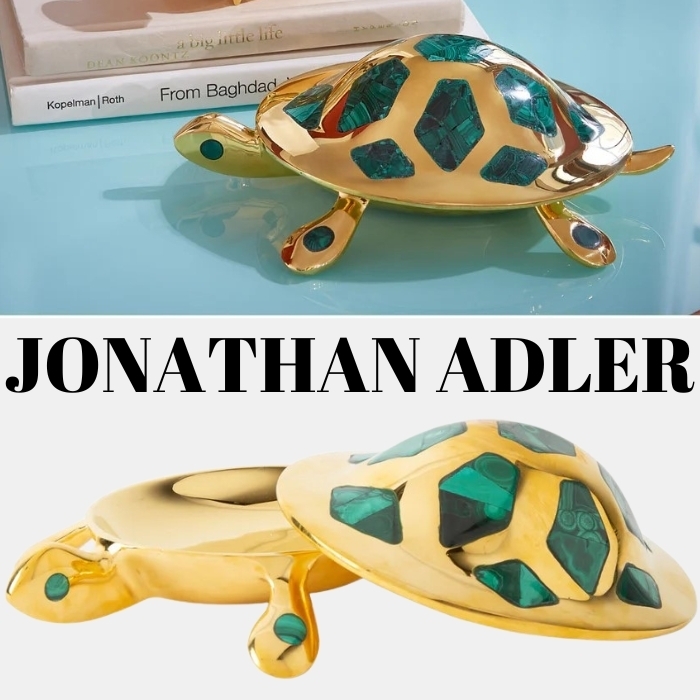 【Jonathan Adler】Brass Turtle Box