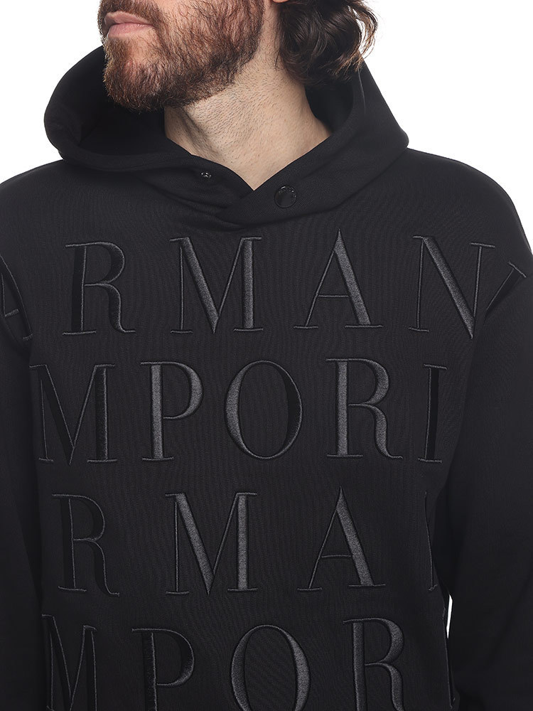 《上質な着心地》【EMPORIO ARMANI】刺繍ロゴ プルオーバー