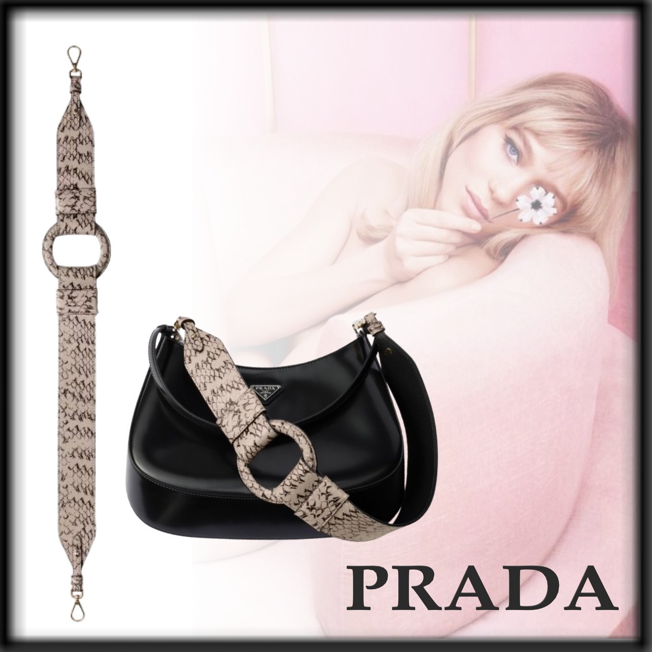 PRADA ランウェイ Ayersレザー ショルダーストラップ