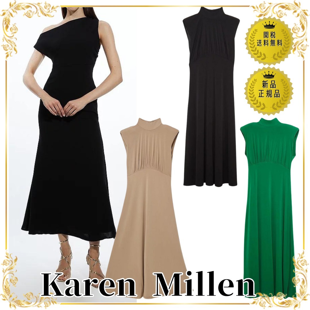 Karen Millen ドレス ドレープ クレープ コルセット○関送無料○