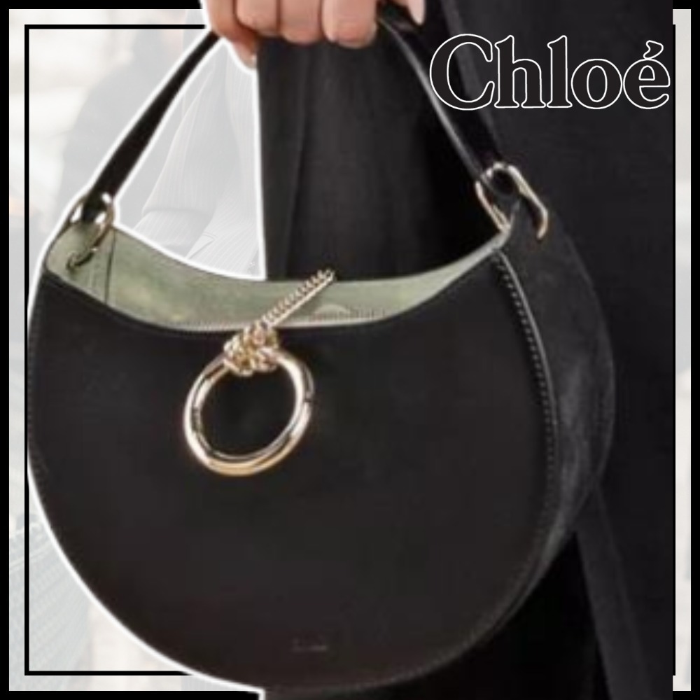 outlet【Chloe】Arlene☆Black Small Hobo ショルダーバッグ