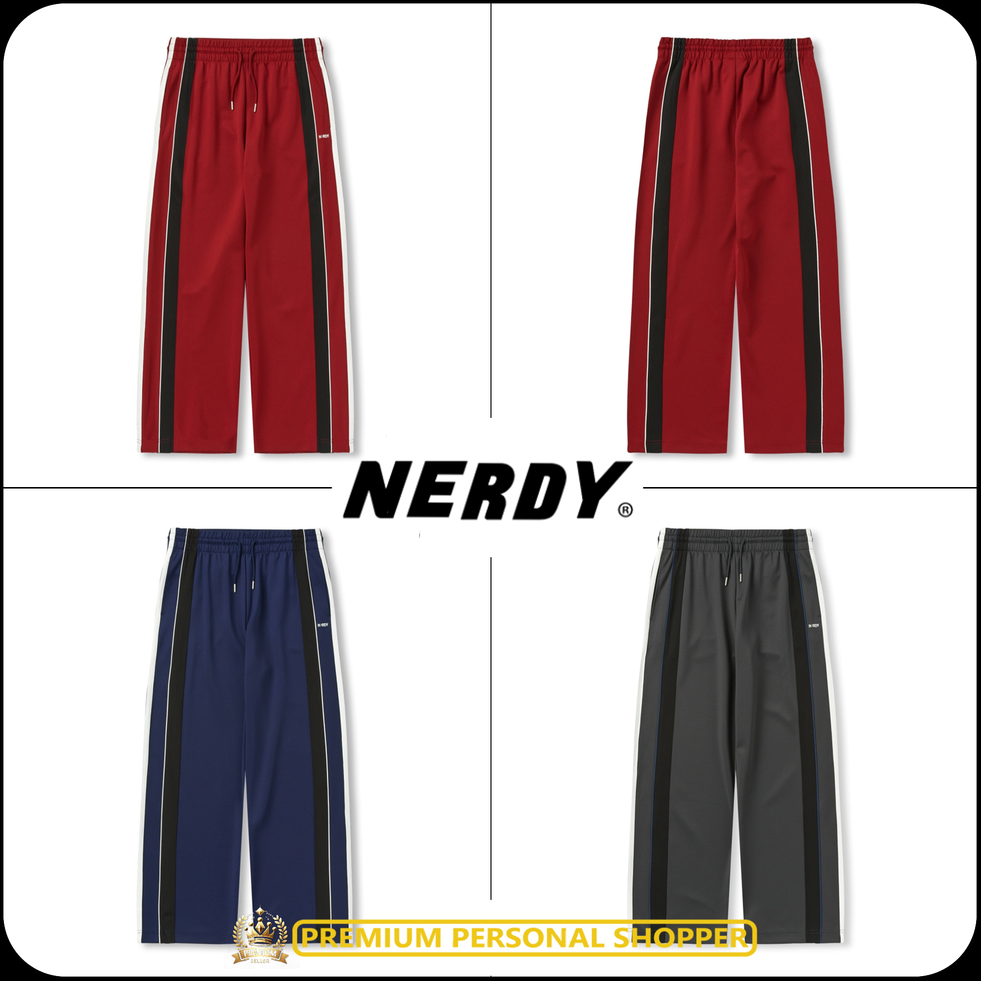 [ NERDY ]★24FW★韓国人気★TRIPLE LINE TRACK PANTS