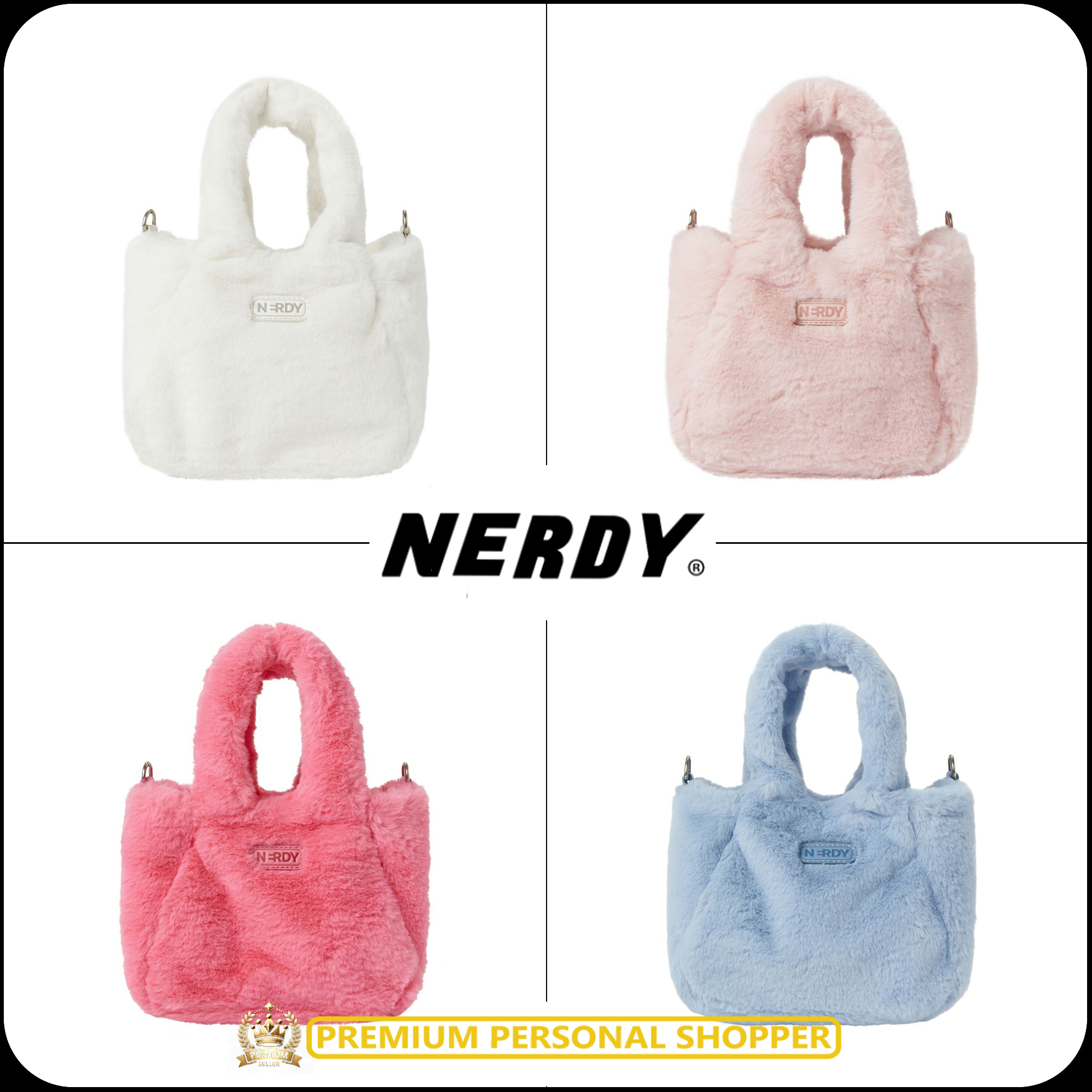 [ NERDY ]★24FW★韓国人気★ECO FUR TWO WAY TOTE BAG