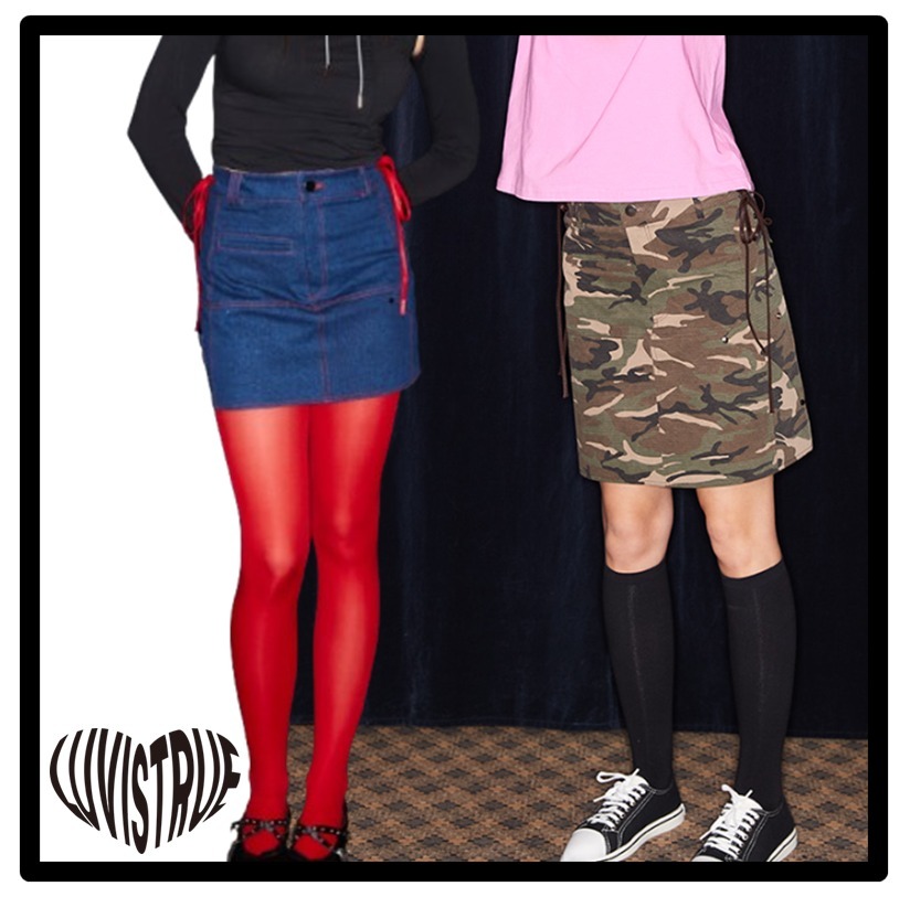 ★送料・関税込★LUV IS TRUE★NM STITCH SKIRT★ミニスカート