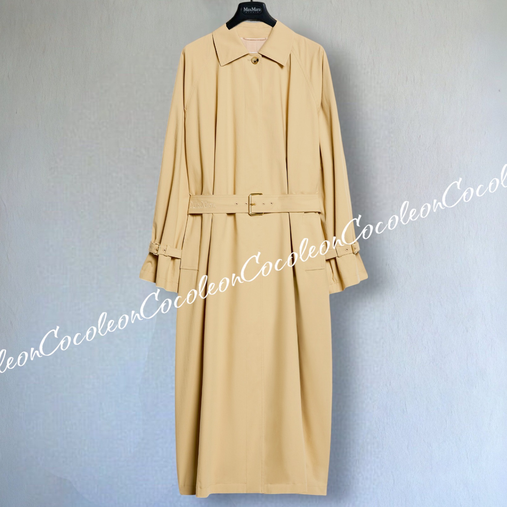 大人気【MaxMara】Trench over in tela antigoccia トレンチ