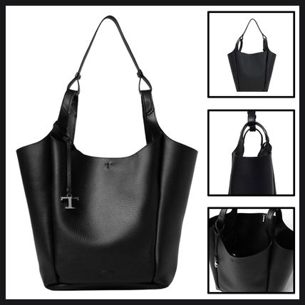 【TODS】T タイムレス ミニ バケットバッグ☆SALE中 Woman ブラウン レザー バケット バッグ ミニ