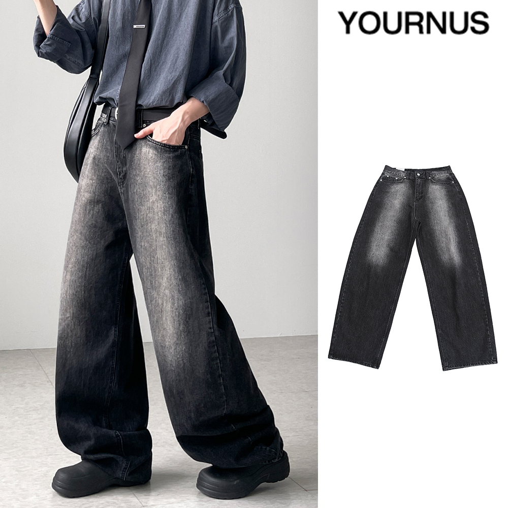 【YOURNUS】Well Slab Curve Wide Denim
