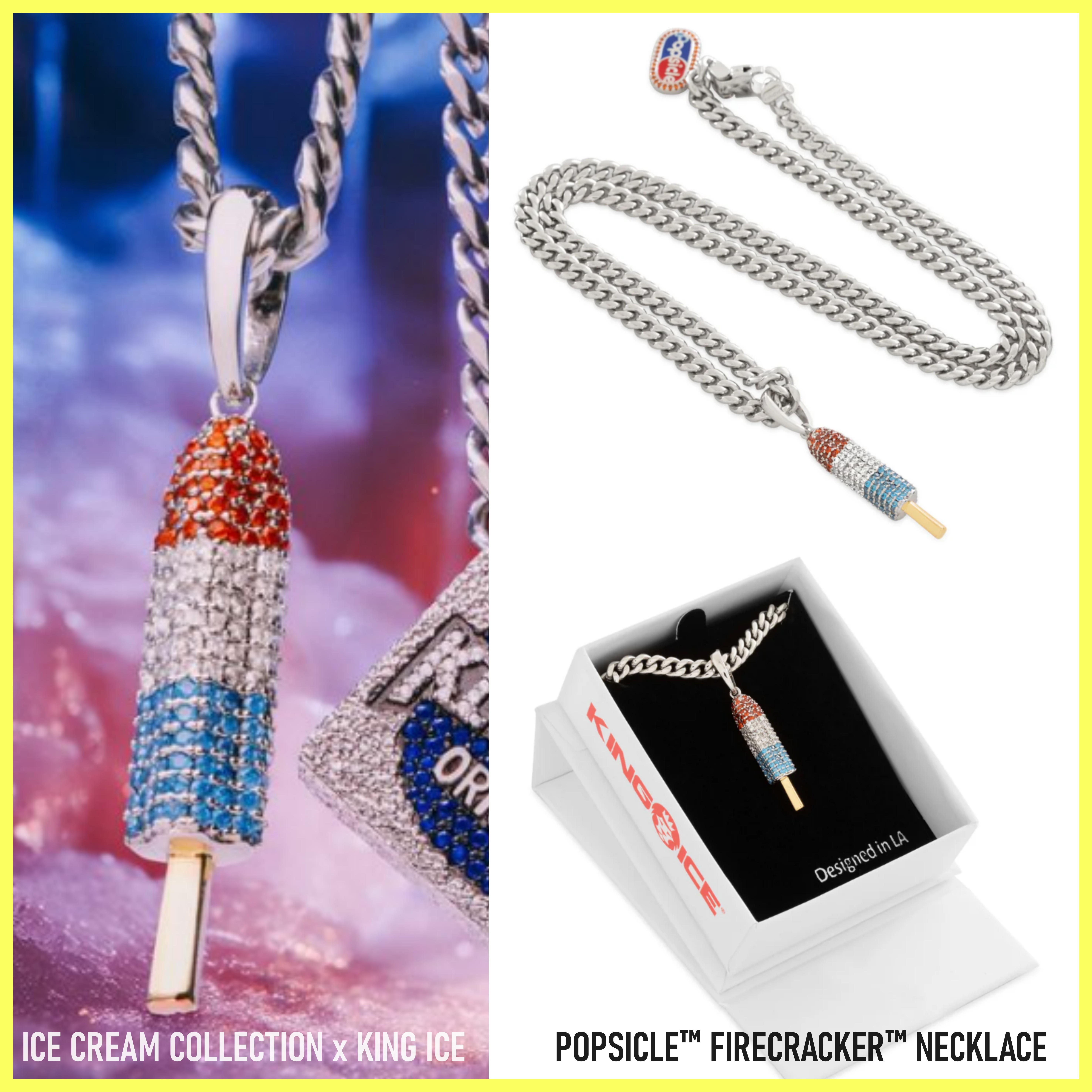【ICE CREAM COLLECTION x KING ICE】POPSICLE FIRECRACKER NECK