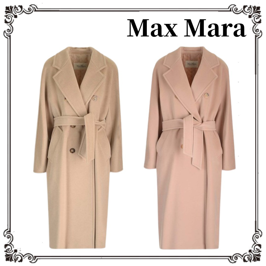関税込♪*Max Mara*マダムダブルボタンシンプルロングコート
