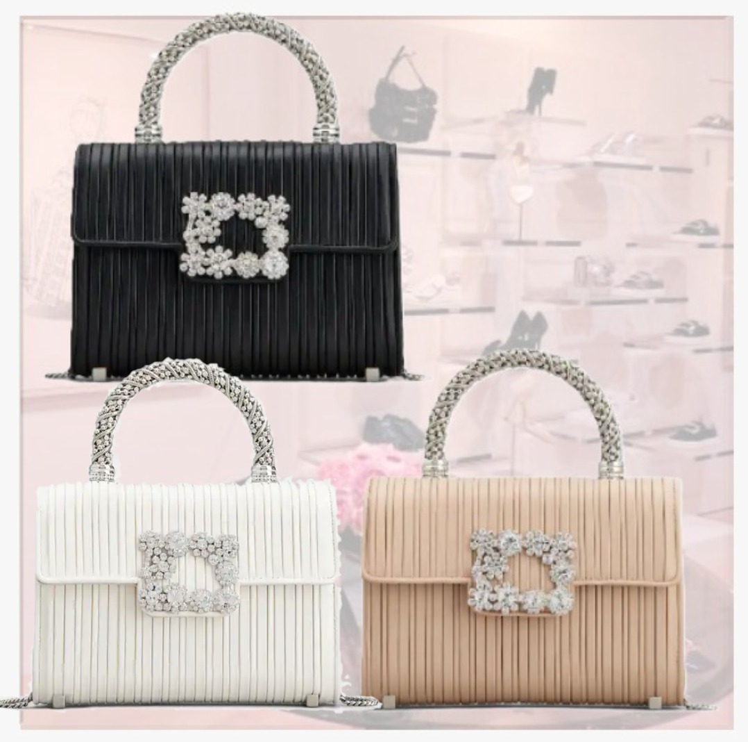 [Roger Vivier] 革のジュエルエフロレッセンスミニバッグ