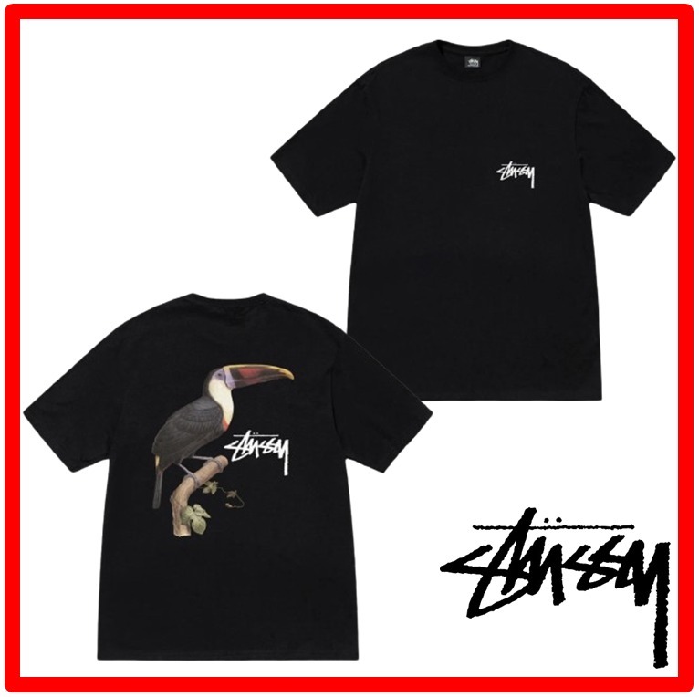 ★韓国の人気★【STUSSY】★Toucan T-Shirt Blac.k★