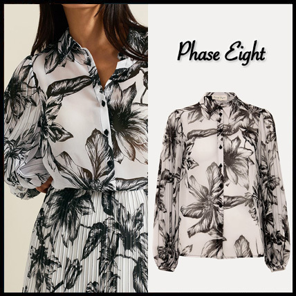 Phase Eight】Sienna フローラル 花 プリーツ ブラウス トップ