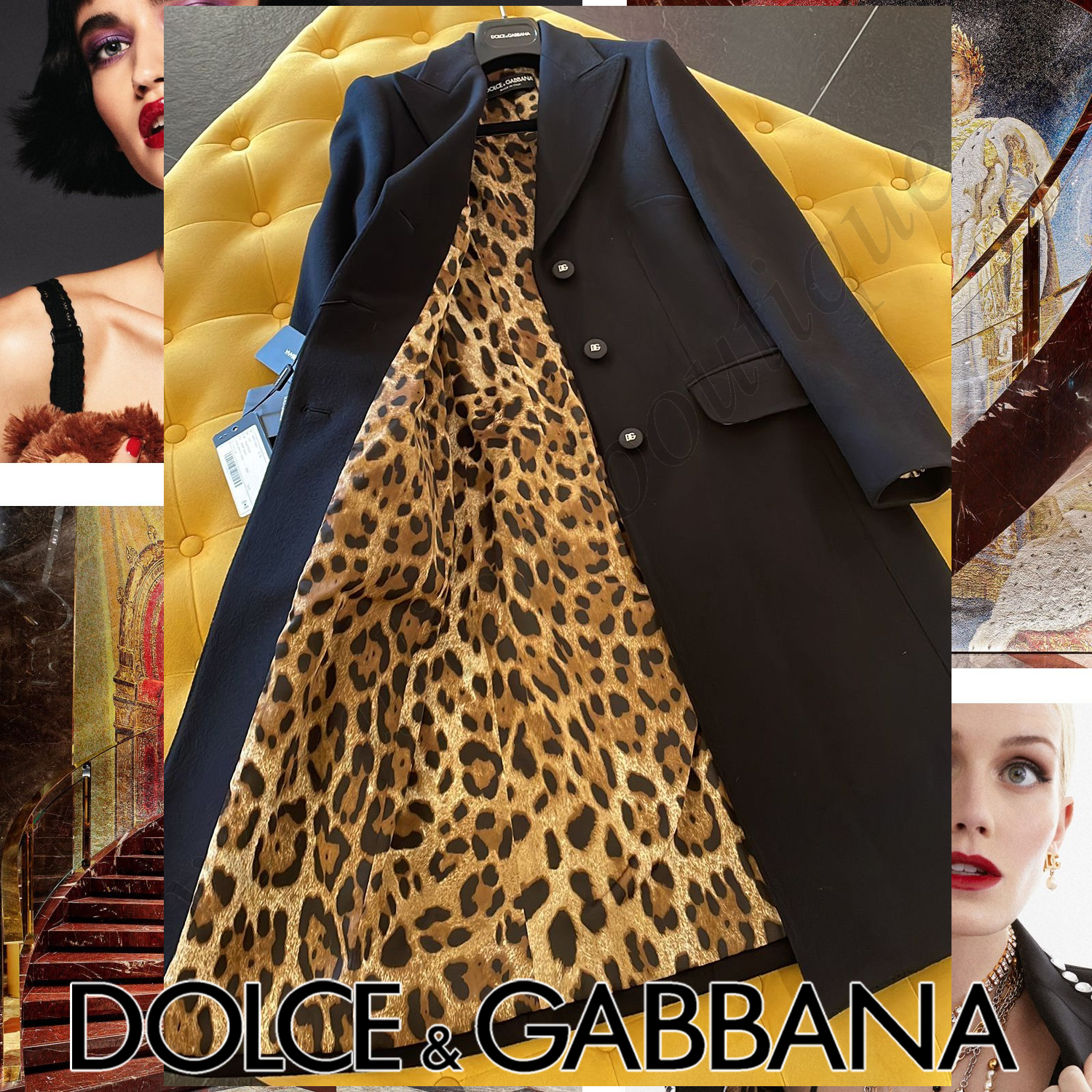 Dolce & Gabbana DGボタン ウール カシミア チェスターコート