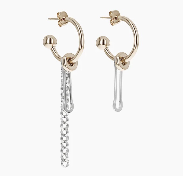 フランス発☆Justine Clenquet☆ Mara アシンメトリフープピアス