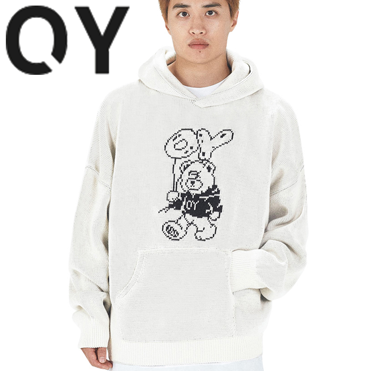 ★OY★BALLOON ODOLLY KNIT HOODIE - IVORY★正規品/直送料込
