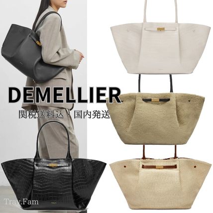DeMellierデメリエー＊カプリレザートリム ラフィアトートバッグ Rouge vif la cle｜【DEMELLIER/デメリエー】The Capri