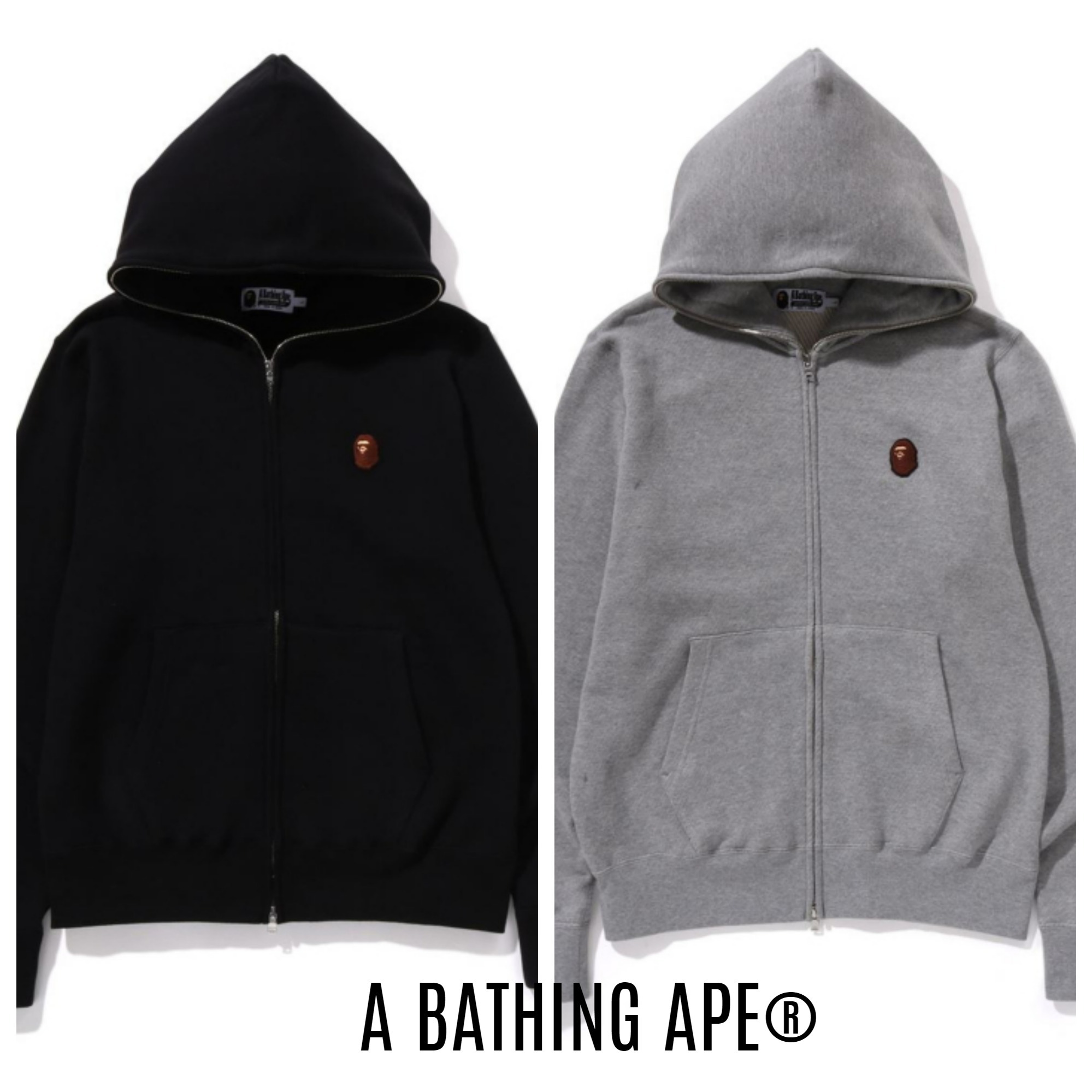■Aape by A BATHING APE■ワンポイント フルジップ フーディー