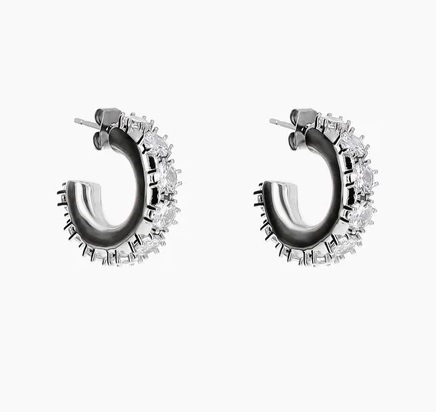 フランス発☆Justine Clenquet☆ Nina クリスタル フープ ピアス